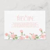 エレガントな桃の花のレシピをお持ちください エンクロージャーカード (正面)