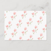 エレガントな桃の花のレシピをお持ちください エンクロージャーカード (裏面)