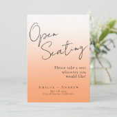 エレガントな桃色オレンジのフズ ウェディング オープンシーティング (スタンド正面)