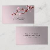 エレガントな桜の春のピンクの名刺 名刺 (正面/裏面)