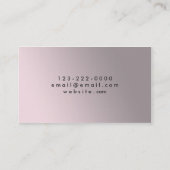 エレガントな桜の春のピンクの名刺 名刺 (裏面)