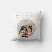 エレガントな桜の結婚式の写真 クッション (正面)