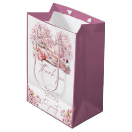 エレガントな桜の花のブライダルティー ミディアムペーパーバッグ