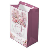 エレガントな桜の花のブライダルティー ミディアムペーパーバッグ (正面アングル)