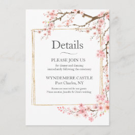 エレガントな桜の花 エンクロージャーカード