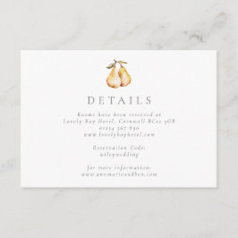 エレガントな梨のウェディング同封カード エンクロージャーカード