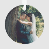 エレガントな森の結婚式 オーナメント (裏面)