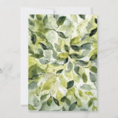 エレガントな植物のウェディング 招待状 (裏面)