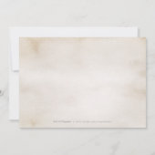 エレガントな植物のグリーンが特徴の、ヴィンテージ ラスティック ウェディング 招待状 (裏面)