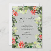 エレガントな植物のグリーン写真ホリデーカード シーズンカード (裏面)