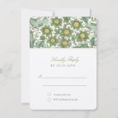 エレガントな植物のブライダル ウェディング・ＲＳＶＰカード 招待状 (正面)