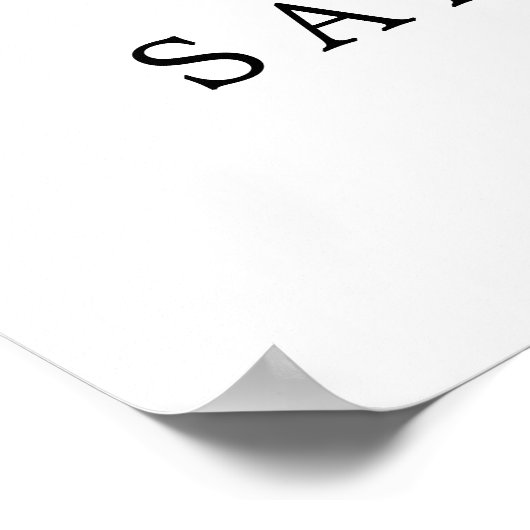 エレガントな植物のブーケ ウェディング フォトブース サイン (角)