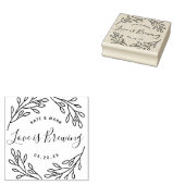 エレガントな植物の愛が育まれている ウェディングギフト ラバースタンプ (押印)
