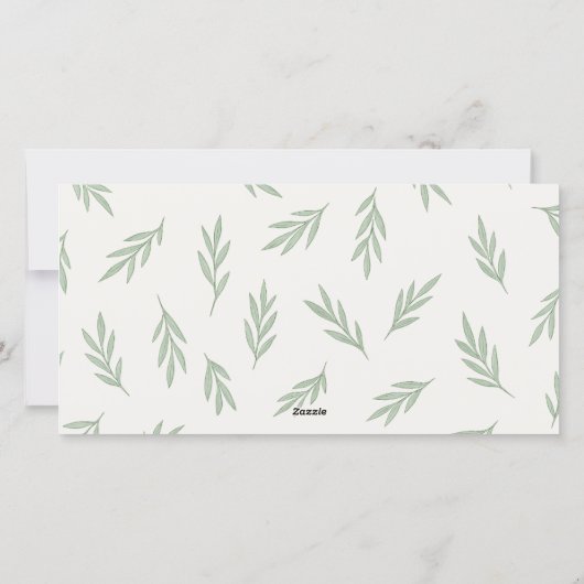 エレガントな植物の楽しいクリスマス3枚の写真 シーズンカード (裏面)