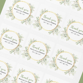 エレガントな植物の緑豊かさ スクエアシール