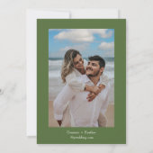 エレガントな植物の葉のウェディング招待状 セーブザデート (裏面)