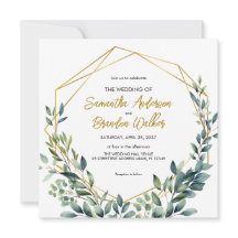 エレガントな植物の葉のウェディング