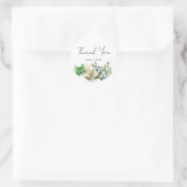 エレガントな植物の葉の封筒のシール ラウンドシール (バッグ)