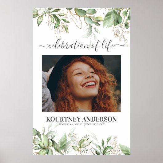 エレガントな植物の追悼 ポスター (正面)