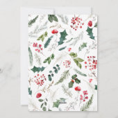 エレガントな植物アーチのモダンスクリプト 1枚の写真 シーズンカード (裏面)