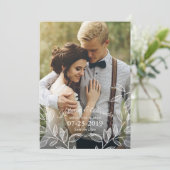 エレガントな植物ウェディング・セーブ・ザ・デート 招待状 (スタンド正面)