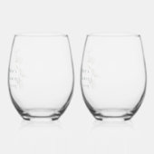 エレガントな植物モダン ブライダルシャワー パーティー ステムなしワイングラス (左)