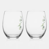 エレガントな植物モダン ブライダルシャワー パーティー ステムなしワイングラス (右)