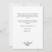 エレガントな植物写真 ヴィンテージ クリスマス ホワイト (裏面)