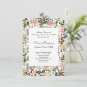 エレガントな植物園でのガラディナー 春の花 招待状 (スタンド正面)