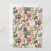 エレガントな植物園でのガラディナー 春の花 招待状 (裏面)