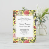 エレガントな植物園でのガラディナー 春の黄色 招待状 (スタンド正面)