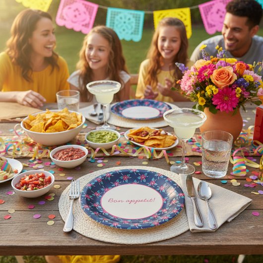 エレガントな植物園風パーティー食器 ペーパープレート