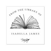 エレガントな植物学のスタンプ 自分の名前を入れて オーダーメイド セルフインキングスタンプ (デザイン)