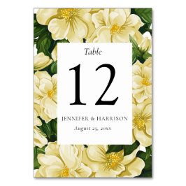 エレガントな植物学的な結婚式の招待状 テーブルナンバー