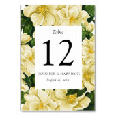 エレガントな植物学的な結婚式の招待状 テーブルナンバー (裏面)