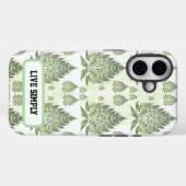 エレガントな植物画のシダの葉のシームレスパターン Case-Mate iPhoneケース (裏面 (横))