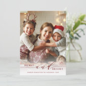 エレガントな楽しい真っ赤なスクリプト写真 シーズンカード (スタンド正面)