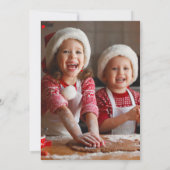 エレガントな楽しい真っ赤なスクリプト写真 シーズンカード (裏面)