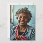 エレガントな模様の看護師退職写真 招待状 (裏面)