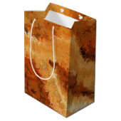 エレガントな樹皮模様の木目調 ミディアムペーパーバッグ (裏面アングル)