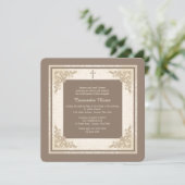 エレガントな正方形の宗教招待状 招待状 (スタンド正面)