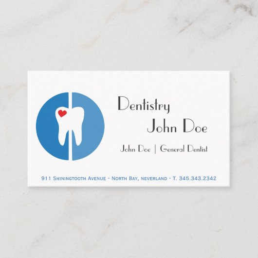 エレガントな歯のロゴの歯科医の歯科名刺 予約カード (正面)