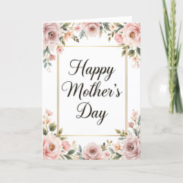 エレガントな母の日のソフトピンクの花  シーズンカード