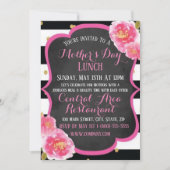 エレガントな母の日のランチ会 招待状 フラットカード (正面)