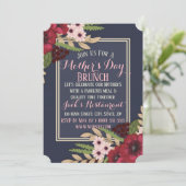 エレガントな母の日の招待状 フラットカード 招待状 (スタンド正面)