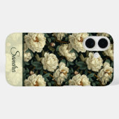 エレガントな母の日ギフト芍薬フラワーネーム Case-Mate iPhoneケース (裏面 (横))