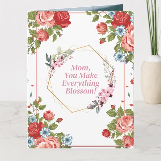 エレガントな母の日 カード (正面)