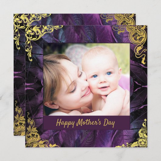 エレガントな母の日 シーズンカード (正面/裏面)