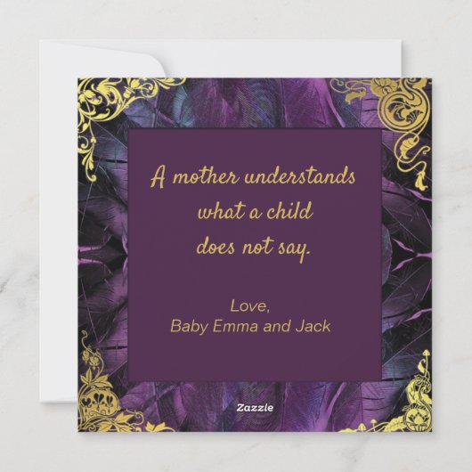 エレガントな母の日 シーズンカード (裏面)