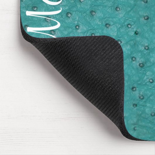 エレガントな水のだちょうのレザールックのマウスパッド マウスパッド (コーナー)